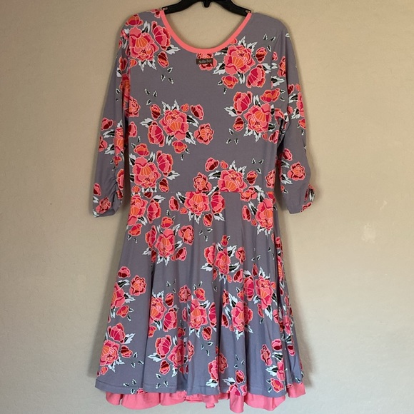 Matilda Jane, XL, rose print, fit and flare dress - Picture 8 of 13